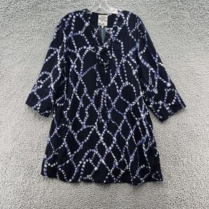 Baum Pferdgarten Dress Womens 4 Blue Purple Rope Azana Relax Peasant Mini